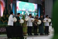 Presiden RI Prabowo Subianto Menghadii pembukaan Kongres XVIII Muslimat Nahdlatul Ulama di Surabaya, Jawa Timur. (Dok. Tim Media Prabowo)