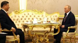 Presiden Rusia Vladimir Putin dan Presiden Tiongkok Xi Jinping. (Instagram.com @russian_kremlin)