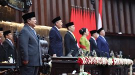 Presiden Prabowo Subianto saat menyampaikan Pidato Kenegaraan di Gedung MPR/DPR/DPD, Jakarta, (Dok. Tim Media Prabowo)